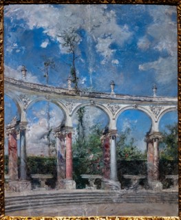 “The colonnade at Versailles” by Giovanni Boldini