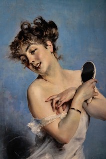 “Young Woman in Déshabillé” by Giovanni Boldini