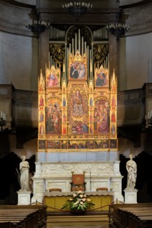 Montepulciano, Duomo (Cathedral of S. Maria Assunta), the interior, the main altar: the monumental