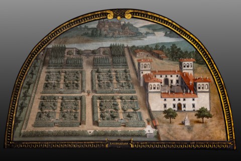 Medici Villa La Petraia: “the Medici villa L’ambrogiana”, in the lunette called “L’Ambrogiana”, one