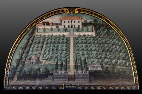 Medici Villa La Petraia: “the Medici villa of Marignolle”, in the lunette called “Marignolle”, one