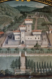 Medici Villa La Petraia: “the Medici villa di Cafaggiolo”, in the lunette called “Cafagiolo”, one