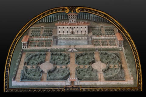 “Medici Villa La Petraia”,  in the lunette called “Belveder con Pitti”, one of the fourteen