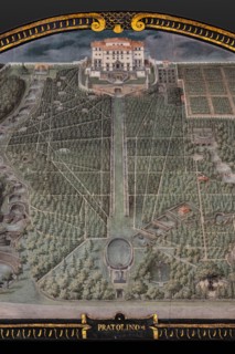 Medici Villa La Petraia: “Medici Villa of Pratolino” in the lunette called “Pratolino”, one of the