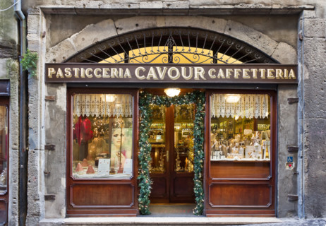 Bergamo, Città alta: Pastry Shop Cavour (Historical shop founded by Piedmont noblemen in 1850)