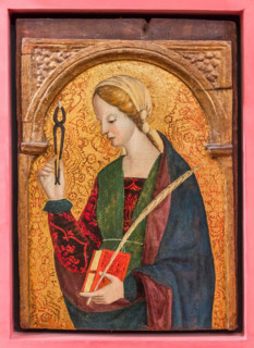 Bergamo, Bernareggi Museum: " St. Apollonia", by Bernardo or Antonio Marinoni (about 1493 -