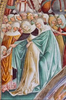 Clusone, Oratory of Disciplini or St. Bernardino, interior, frescoes representing the life of