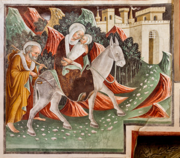 Clusone, Oratorio dei Disciplini o di San Bernardino, interno, affreschi sulla "Vita di Gesù"