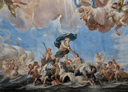 Palazzo Medici Riccardi, Galleria degli specchi (o Sala Luca Giordano): “Nettuno e Anfitrite”,