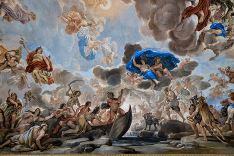 Palazzo Medici Riccardi, Galleria degli specchi (o Sala Luca Giordano): “Trasporto agli inferi”;