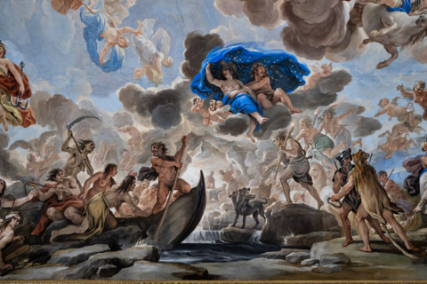 Palazzo Medici Riccardi, Galleria degli specchi (o Sala Luca Giordano): “Trasporto agli inferi”;