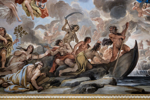 Palazzo Medici Riccardi, Galleria degli specchi (o Sala Luca Giordano): “Trasporto agli inferi”;