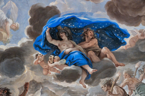 Palazzo Medici Riccardi, Galleria degli specchi (o Sala Luca Giordano): “Trasporto agli inferi”;