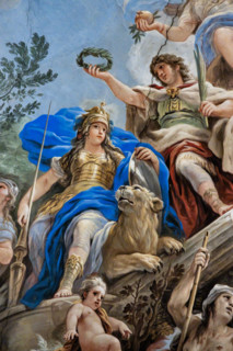Palazzo Medici Riccardi, Galleria degli specchi (o Sala Luca Giordano): “Allegoria della Fortezza”,