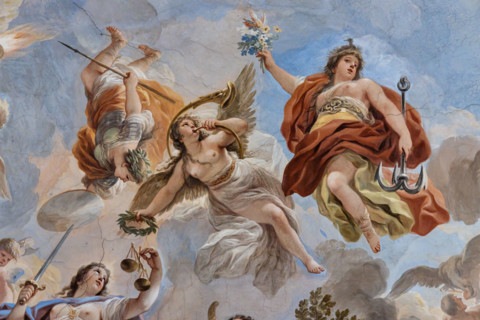 Palazzo Medici Riccardi, Galleria degli specchi (o Sala Luca Giordano): “Allegoria della
