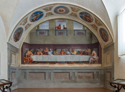 “The Last Supper”, by Andrea del Sarto, fresco (525x871 cm), datable to 1511-1527. The work is