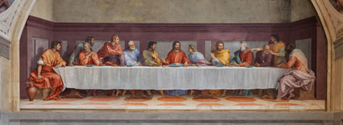 “The Last Supper”, by Andrea del Sarto, fresco (525x871 cm), datable to 1511-1527. The work is