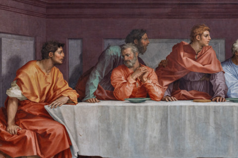 “The Last Supper”, by Andrea del Sarto, fresco (525x871 cm), datable to 1511-1527. The work is