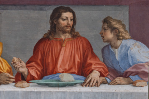 “The Last Supper”, by Andrea del Sarto, fresco (525x871 cm), datable to 1511-1527. The work is