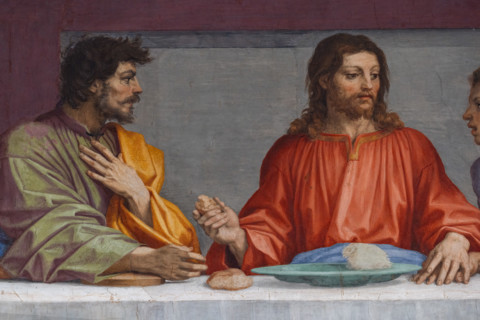 “The Last Supper”, by Andrea del Sarto, fresco (525x871 cm), datable to 1511-1527. The work is