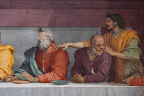 “The Last Supper”, by Andrea del Sarto, fresco (525x871 cm), datable to 1511-1527. The work is
