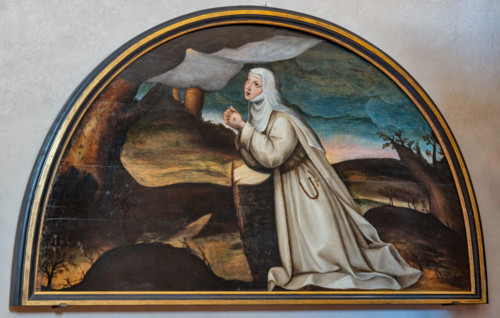 “Santa Caterina da Siena”, di Suor Plautilla Nelli, dipinto in lunetta proveniente dal Convento di