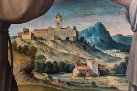 “Madonna in Gloria fra i SS Jacopo e Lorenzo, Francesco e Chiara con il committente Leonardo