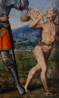 “St Michael Archangel”, by Antonio del Ceraiolo, oil on panel from the Church of SS Annunziata,