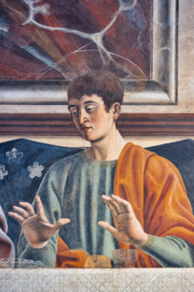“The Last Supper”, fresco (453 × 975 cm) by Andrea del Castagno, about 1447, preserved on the