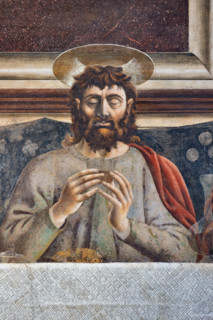 “The Last Supper”, fresco (453 × 975 cm) by Andrea del Castagno, about 1447, preserved on the