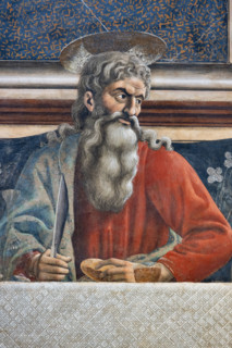 “The Last Supper”, fresco (453 × 975 cm) by Andrea del Castagno, about 1447, preserved on the