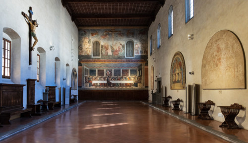 The refectory of the monastery of Sant'Apollonia in Florence, now the museum of the Cenacle of