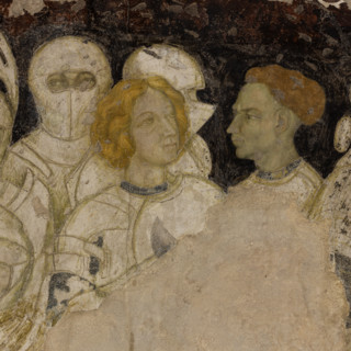 Palazzo Ducale, Pisanello room, south-east wall: “Tournament-Battle of Louvezerp”, 1430-1433, by