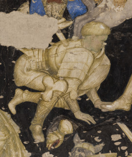 Palazzo Ducale, Pisanello room, south-east wall: “Tournament-Battle of Louvezerp”, 1430-1433, by