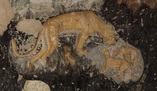 Palazzo Ducale, Pisanello room, south-east wall: “Tournament-Battle of Louvezerp”, 1430-1433, by