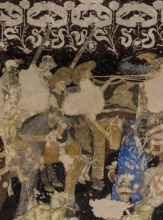 Palazzo Ducale, Pisanello room, south-east wall: “Tournament-Battle of Louvezerp”, 1430-1433, by
