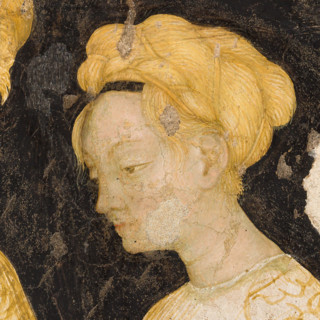 Palazzo Ducale, sala del Pisanello, parete nord-est: “Torneo-battaglia di Louvezerp”,  1430-1433,