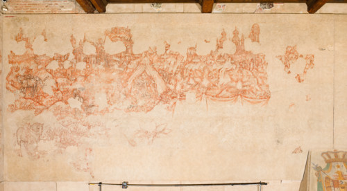 Palazzo Ducale, Pisanello room, north-east wall: “Tournament-Battle of Louvezerp”, 1430-1433, by