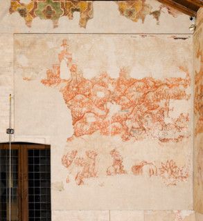 Palazzo Ducale, Pisanello room, north-east wall: “Tournament-Battle of Louvezerp”, 1430-1433, by
