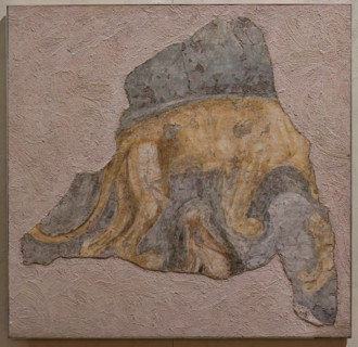 “Frammento con leonessa”, dipinto murale strappato, di Antonio di Puccio, detto il Pisanello, 1430
