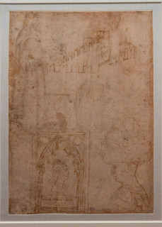 “Studi di un’architettura in scorcio, ritratti di Gianfrancesco Gonzaga e Niccolò III d’Este,