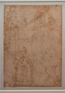 “Studi di un’architettura in scorcio, ritratti di Gianfrancesco Gonzaga e Niccolò III d’Este,