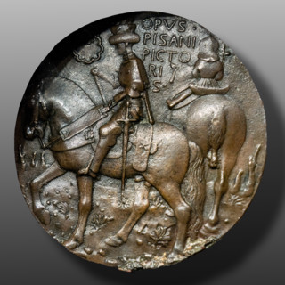 “Gianfrancesco Gonzaga”, medaglia in bronzo di Pisanello (Antonio di Puccio Pisano), 1445-7. Retro
