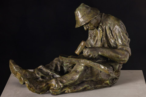 “L’automa” di Giuseppe Graziosi (1879 - 1942).
Bronzo, cm. 40 x 35 x 30.
Collezione Assicoop