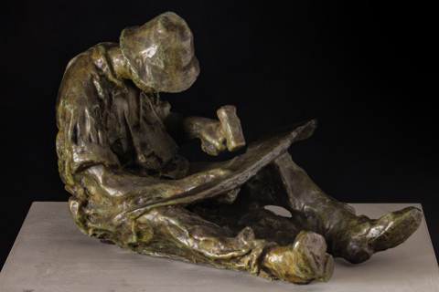 “L’automa” di Giuseppe Graziosi (1879 - 1942).
Bronzo, cm. 40 x 35 x 30.
Collezione Assicoop