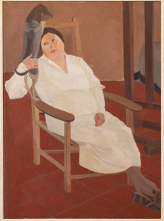 Collezione Assicoop Unipol, inv. n° 868: 
Roberto Melli; “Mia moglie in bianco” ;
(olio su tela,