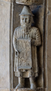 Fidenza, Duomo (Cattedrale di San Donnino), facciata, portale maggiore: dettaglio dell’archivolto