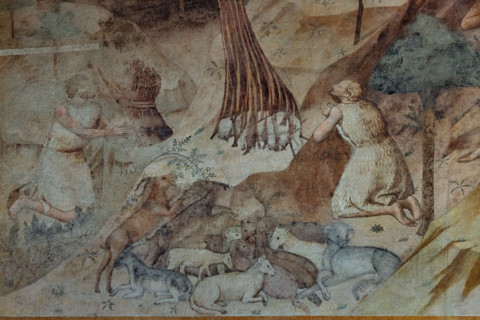 Pisa, Monumental Cemetery: 
 “Stories of Cain and Abel”, frescoes by Piero di Puccio - 1389/1391