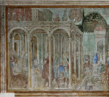 Pisa, Monumental Cemetery: 
 “The Curse of Ham”, frescoes by Benozzo Gozzoli, 1469/70. 
Detail
