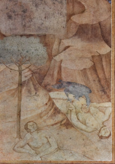 Pisa, Monumental Cemetery: 
 “Great Flood”; frescoes by Piero di Puccio - 1389/1391. 
Detail